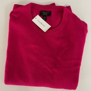 Men’s Club Room 100% Cashmere Bright Berry Swester Large